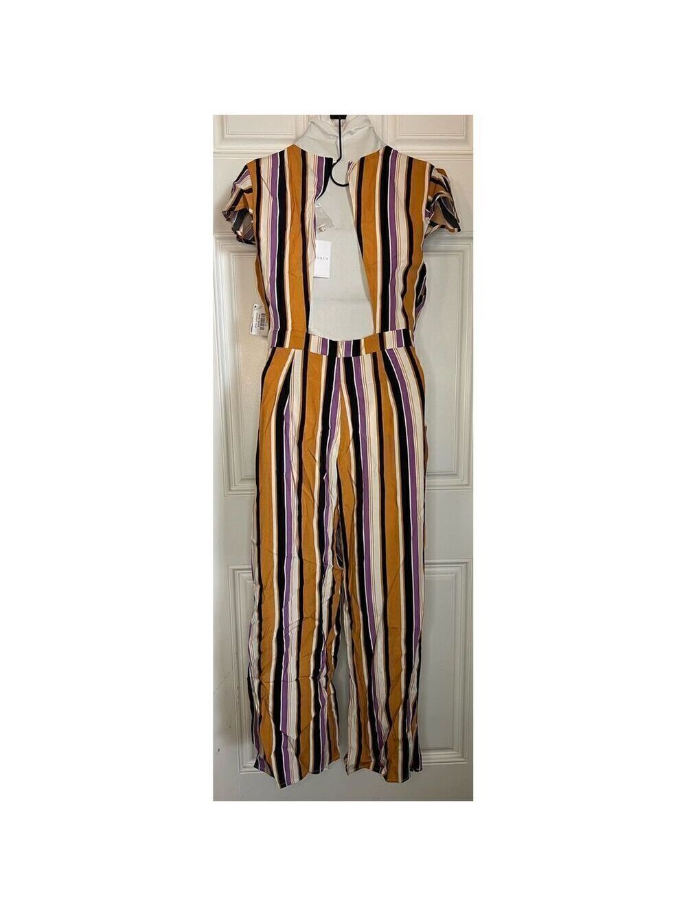 Honey Punch Striped Jumpsuit (sz S) - Picture 2 of 7